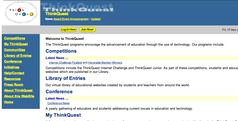Nominee - ThinkQuest 2000