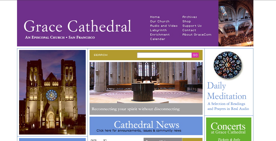 Webby Award Winner - GraceCathedral.org