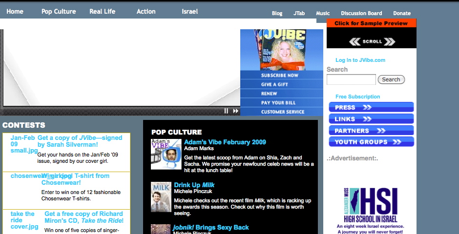 Nominee - JVibe.com–The Website for Jewish Teens