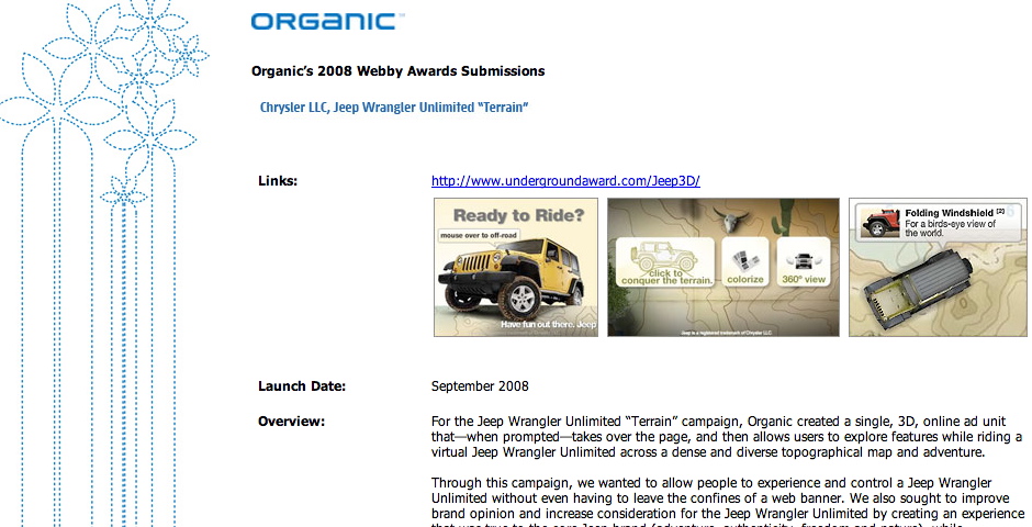 Nominee - Chrysler: Jeep Wrangler Unlimited Terrain