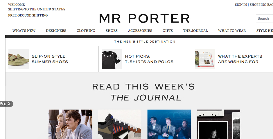 Nominee - MR PORTER.COM