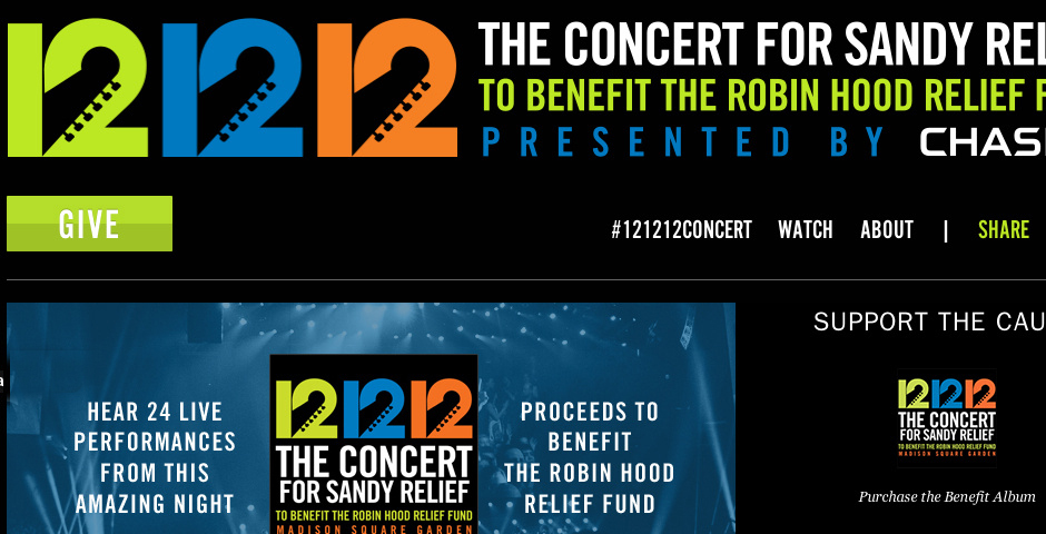Nominee - 12-12-12 The Concert for Sandy Relief