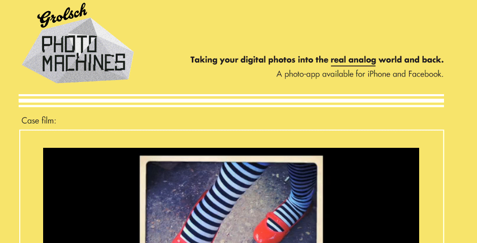 Nominee - Grolsch Photo Machines