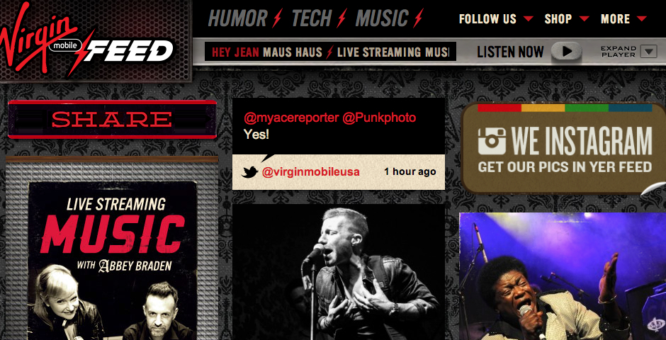 Nominee - Virgin Mobile Live