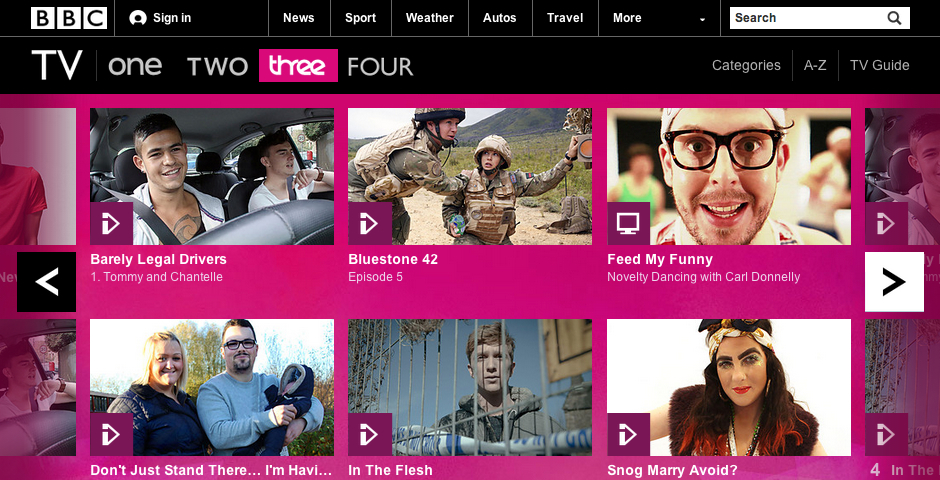 Nominee - BBC TV Channel Site: BBC Three