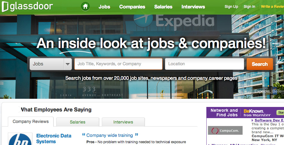 Webby Award Winner - Glassdoor