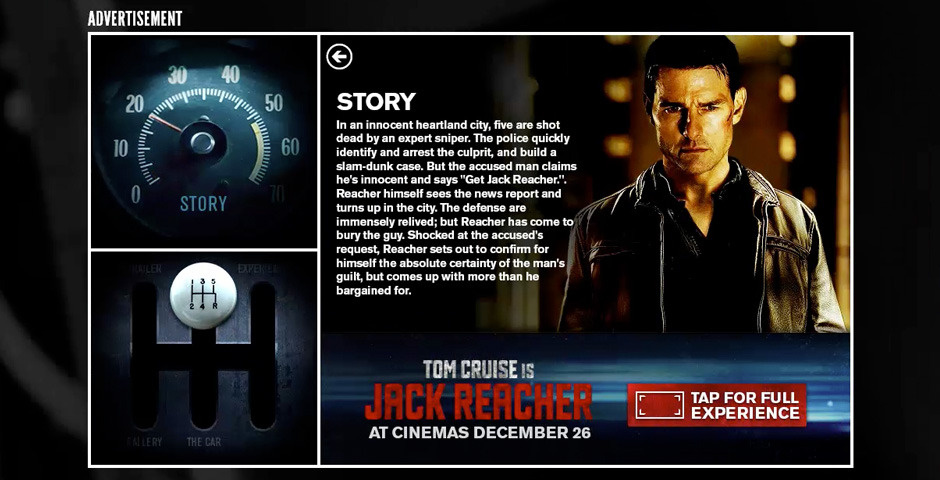 Nominee - Jack Reacher Theatrical Campaign