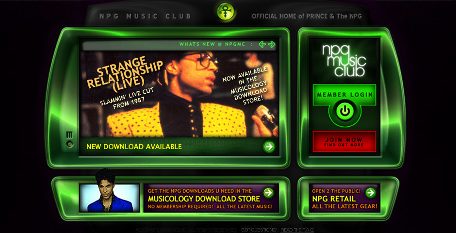 Webby Award Winner - NPG Music Club