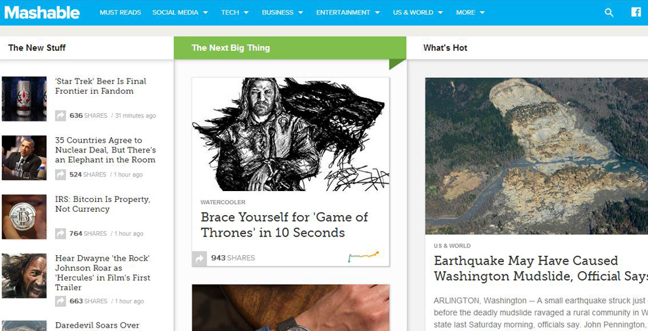 People's Voice / Webby Award Winner - Mashable