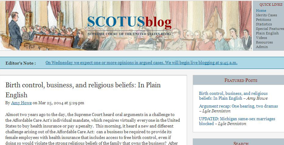 Webby Award Winner - SCOTUSblog