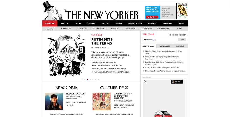 Webby Award Winner - The New Yorker