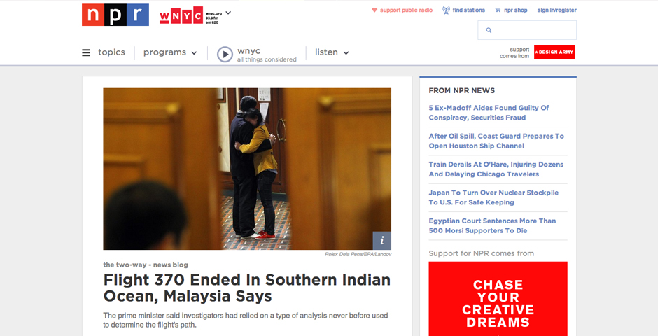 Nominee - NPR Responsive Design Project