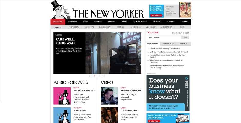 Webby Award Winner - Newyorker.com’s Podcasts