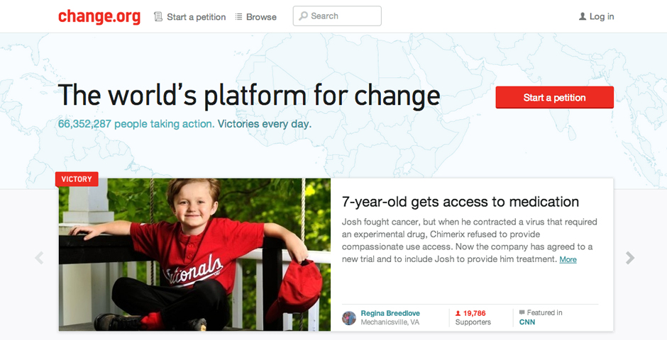 People's Voice / Webby Award Winner - Change.org
