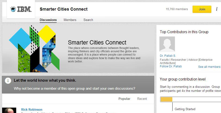 Webby Award Winner - Smarter Cities Connect