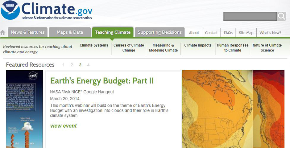 People's Voice / Webby Award Winner - Climate.gov Teaching Climate
