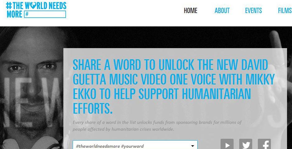 Webby Award Winner - #theworldneedsmore