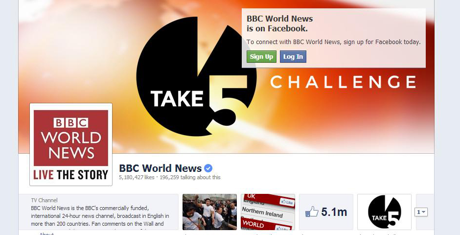 Nominee - BBC World News on Facebook