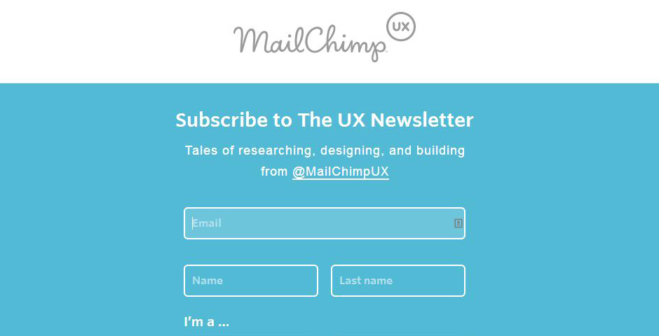 Nominee - MailChimp UX Newsletter