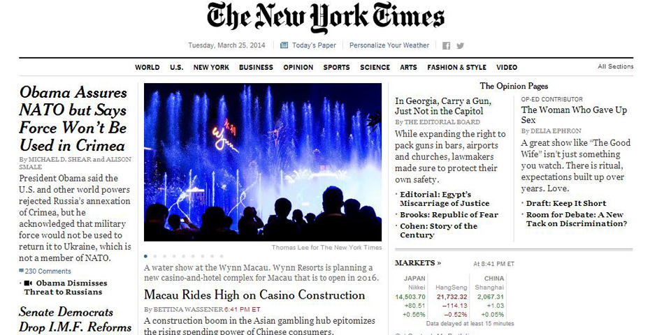 People's Voice / Webby Award Winner - New York Times