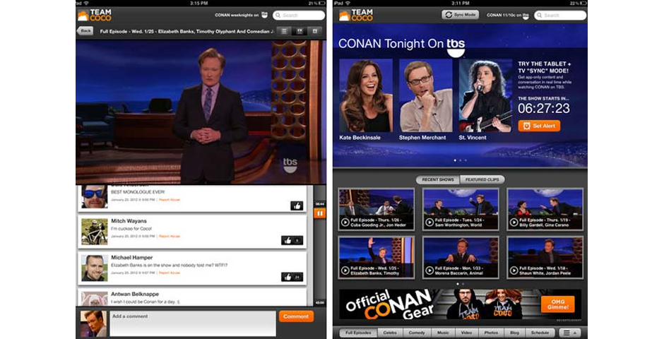 Webby Award Winner - Team Coco Sync App