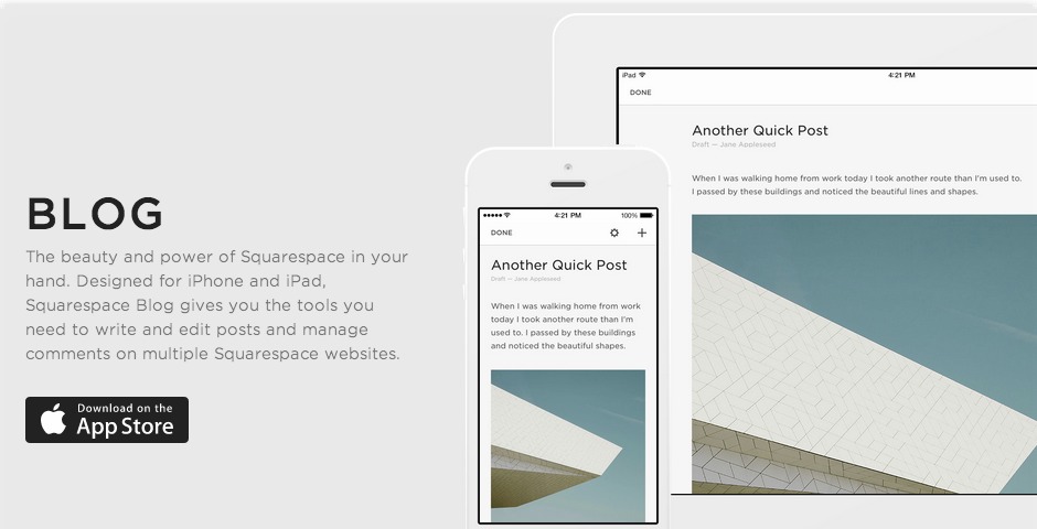 Nominee - Squarespace Blog App