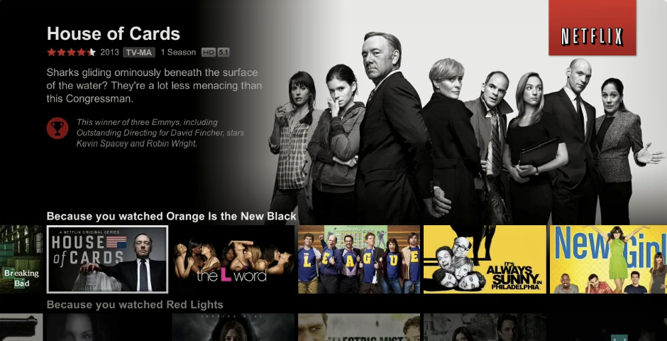 Webby Award Winner - Netflix User Interface Update for TV-connected Devices
