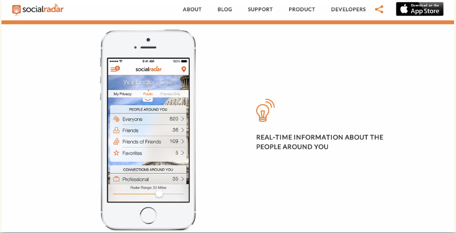 Nominee - SocialRadar – Real-time Information on the People Around You