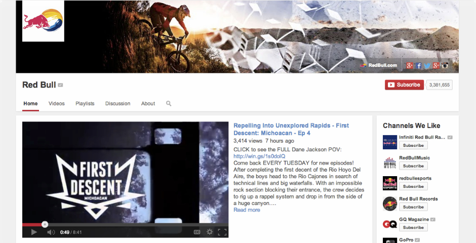Webby Award Winner - Red Bull Channel
