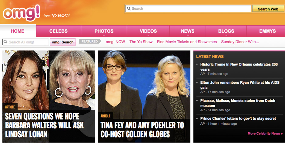 - omg! from Yahoo!