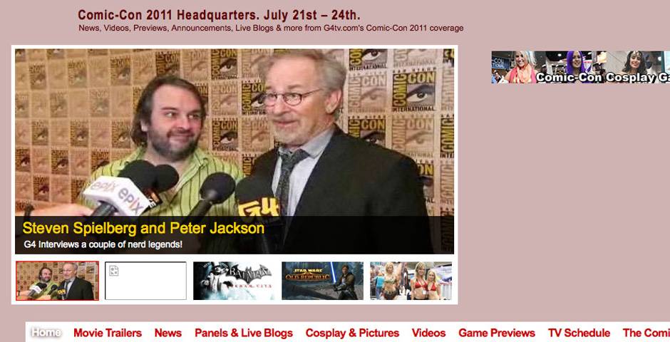 Nominee - G4TV.COM Comic-Con site