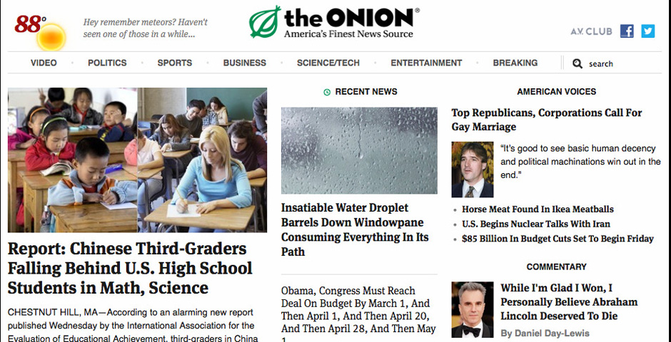 Webby Award Winner - The Onion