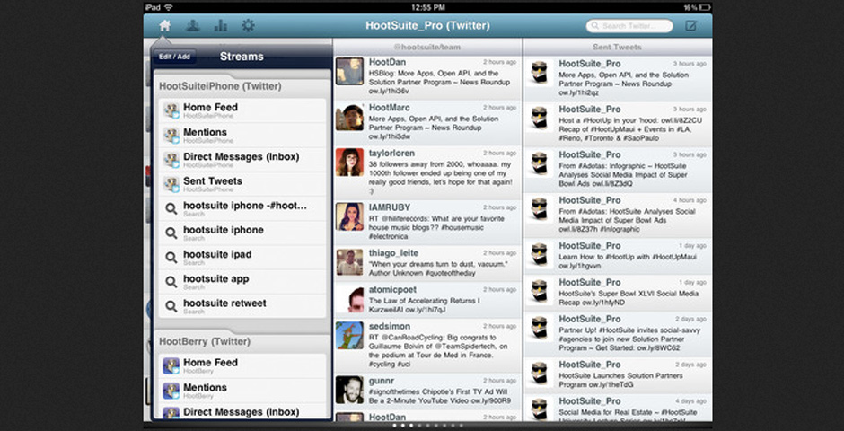 Nominee - HootSuite for iPad