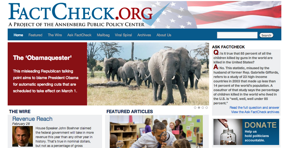 People's Voice / Webby Award Winner - FactCheck.org
