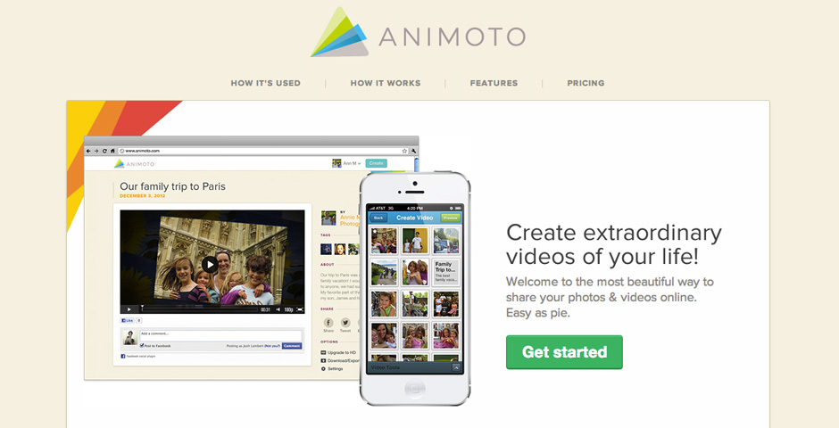 Nominee - Animoto: Make Video Creation Easy