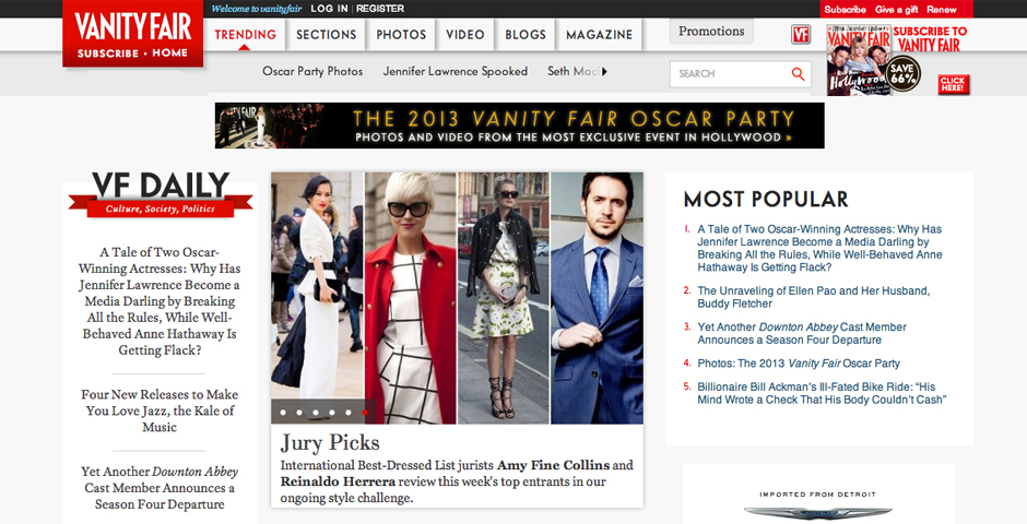 Nominee - Vanity Fair