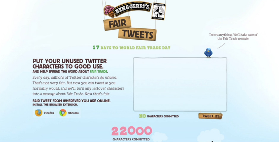 People's Voice / Webby Award Winner - Ben & Jerry’s Fair Tweets