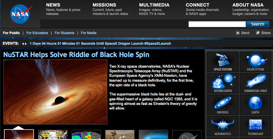 People's Voice / Webby Award Winner - NASA Web Site