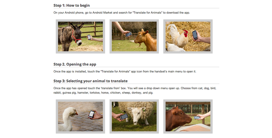 Nominee - Google Translate for Animals