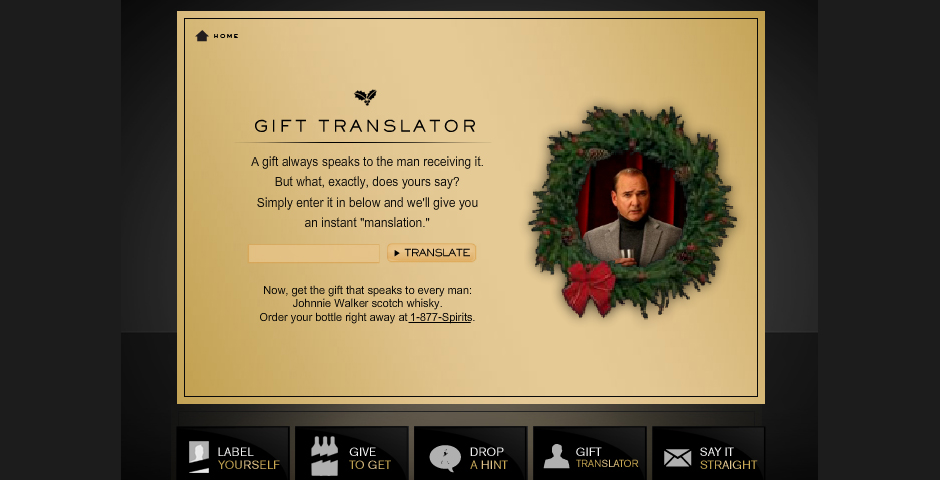 Nominee - Johnnie Walker Gift Translator