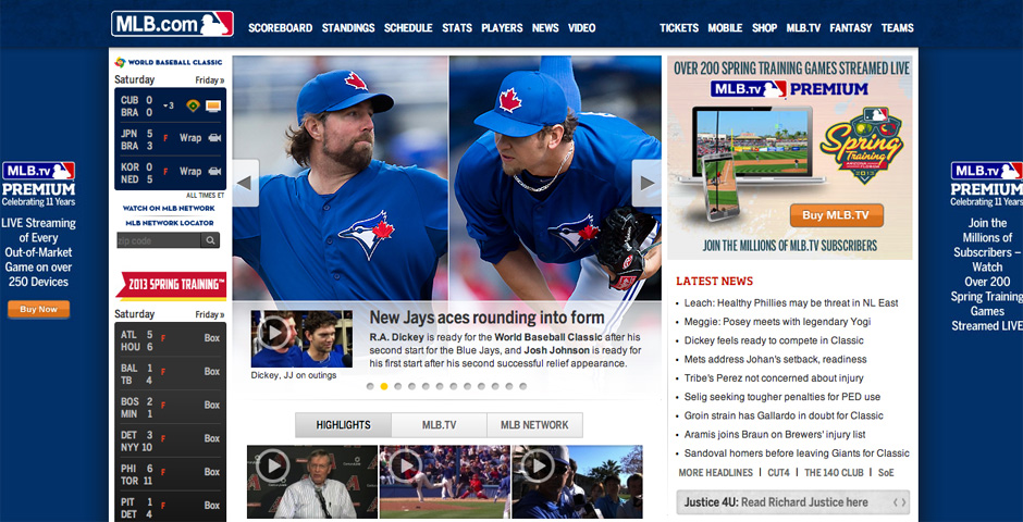 Webby Award Winner - MLB.com