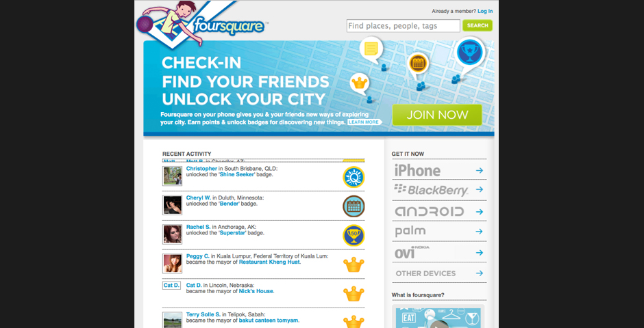 People's Voice / Webby Award Winner - foursquare