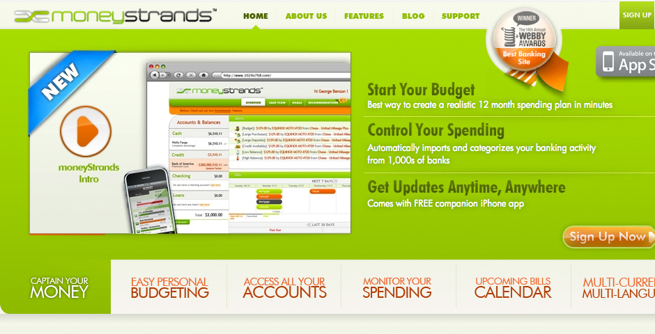 Webby Award Winner - moneyStrands
