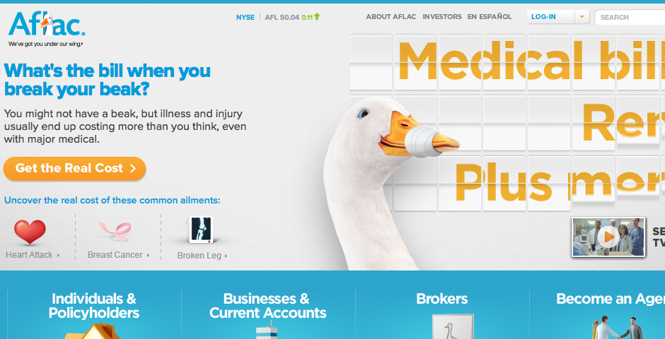People's Voice / Webby Award Winner - Aflac Website