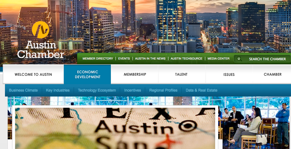 Nominee - Austin Chamber of Commerce: Austin Now microsite