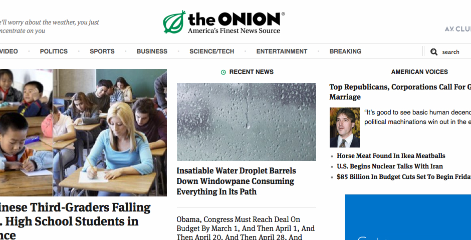 People's Voice / Webby Award Winner - The Onion