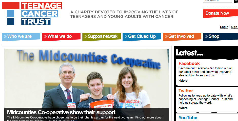 Webby Award Winner - Teenage Cancer Trust