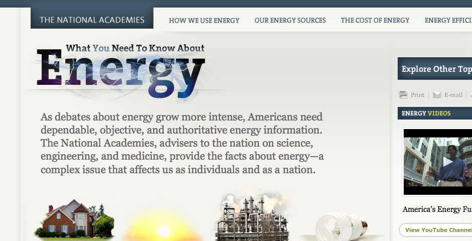 Nominee - The National Academies: What You Need to Know About Energy