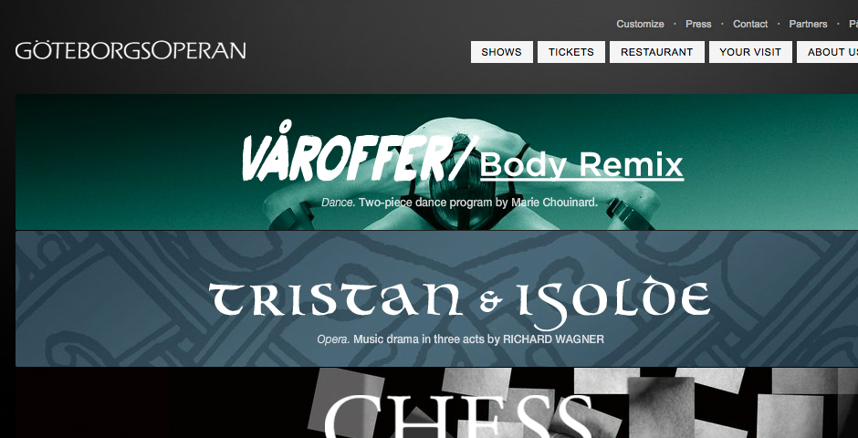 Nominee - GoteborgsOperan’s new website
