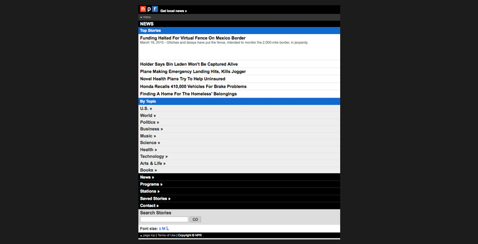 Nominee - NPR Mobile News